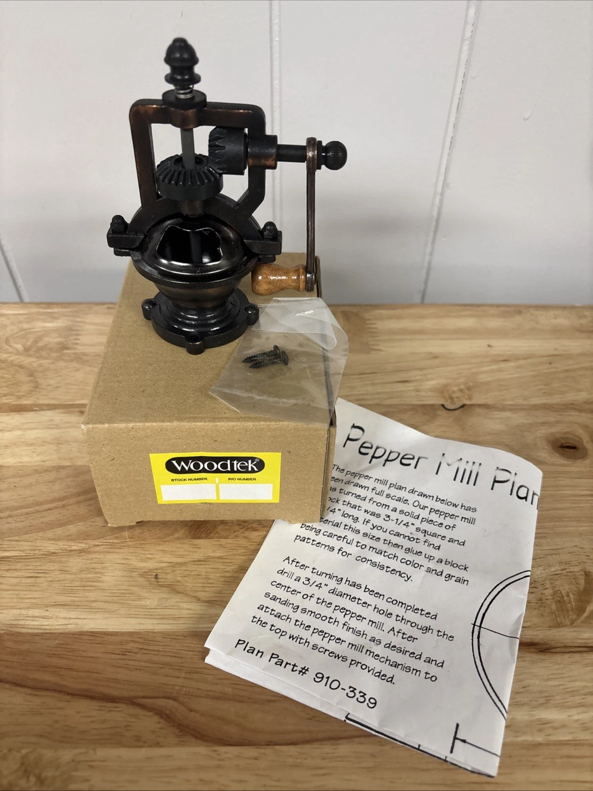Peppermill Kit Pepper Grinder Old Fashion Mill Woodturning Lathe