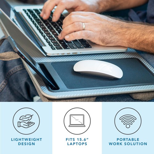 Portable Lap Desk For Laptops Up To 15.6 Inches With Built In Mouse Pad - 第 2/6 張圖片