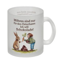 Ich Will Schokolade Statt MöHren Glas Tasse Mit Osterhasen