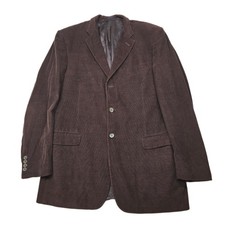 Burberry London Corduroy Sport Coat Mens 44L 44 Brown Bespoke Cotton Cashmere