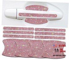 10PCS Car Door Handle Bling Rhinestones Stickers Universal Auto Door Handle