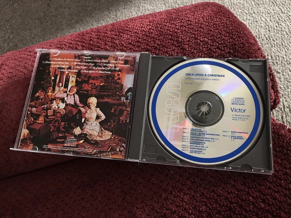 Kenny & Dolly CD  Once Upon A Christmas Kenny Rogers and Dolly Parton  VG Cond Foto 4 de 4