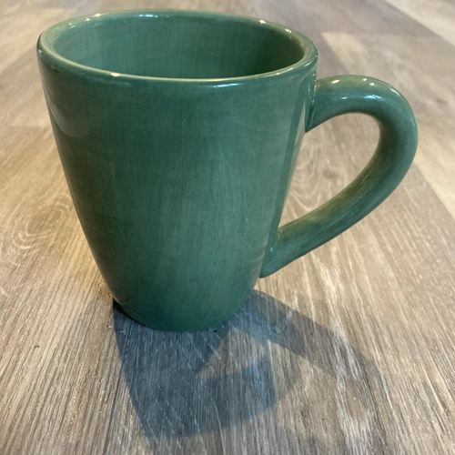 Corsica Tabletops Unlimited Hand Painted Coffee Mug Green Used Condition