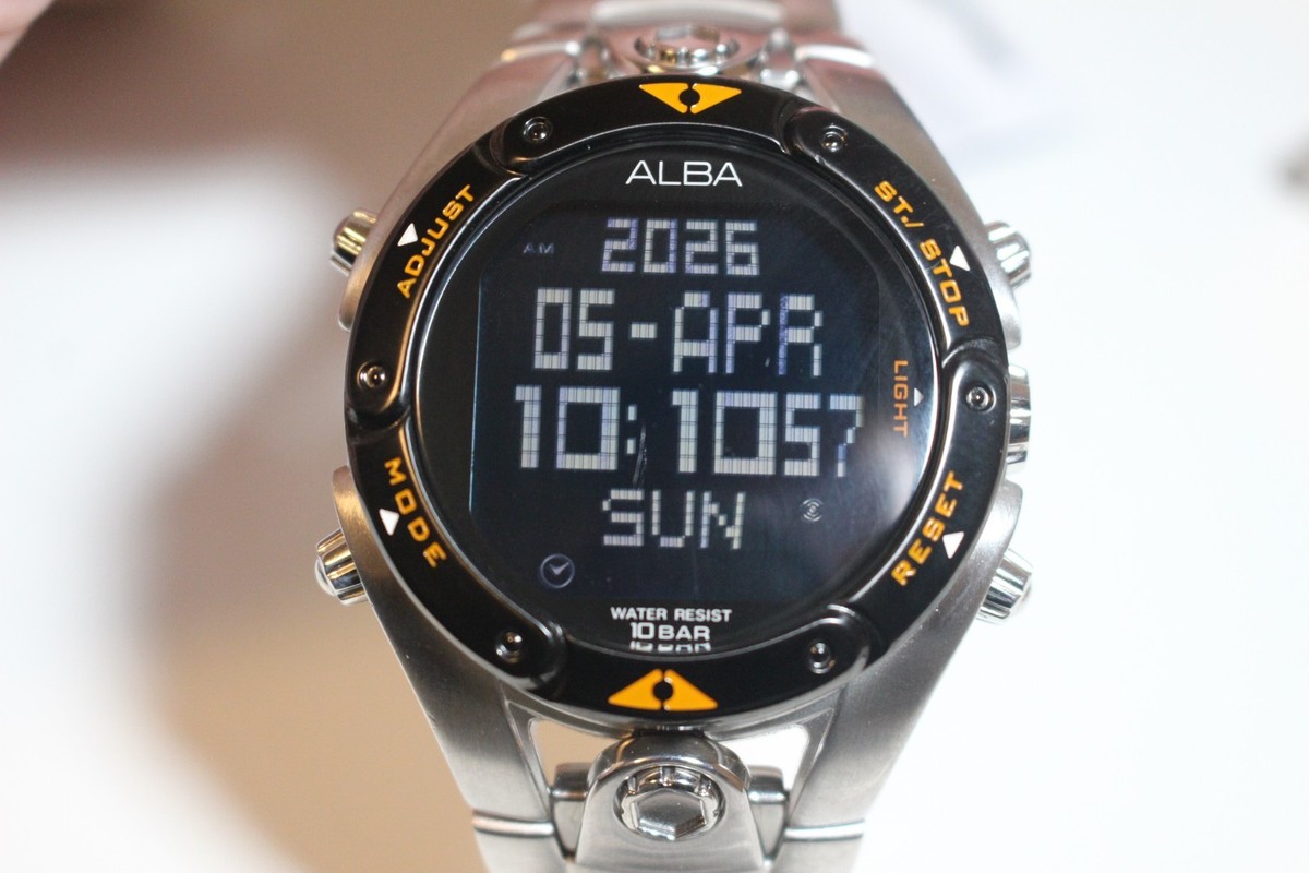 Alba Special Edition Digital Watch W861-X003 Men's Steel Bracelet
