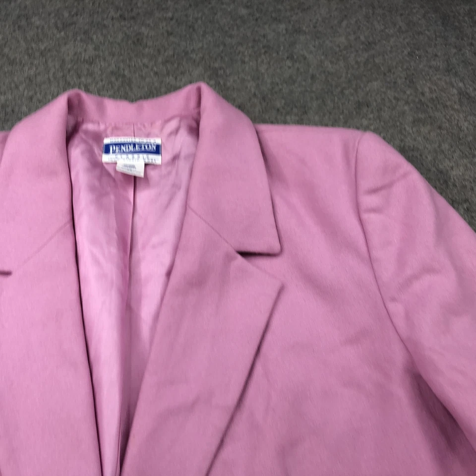 Vintage Pendleton Blazer Skirt Set Womens 12 Wool Suit Made USA 90s Retro - Image 4 of 4