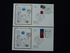 FDC France 1981 (x2) art painting Tremois Philexfrance philatelic exposition (1)