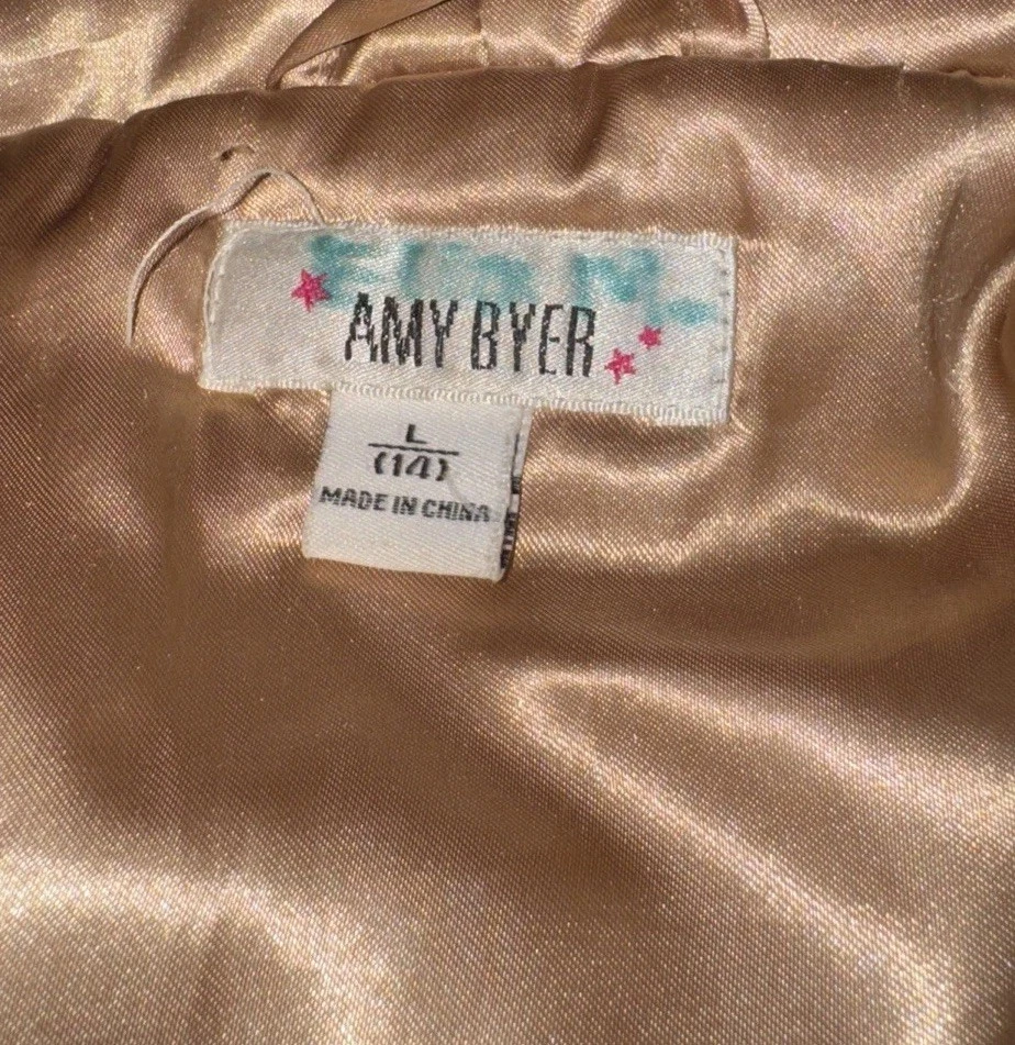 Chaqueta con Capucha Amy Byer Grande (14) Piel Sintética/Poliéster Cremallera Completa Estampado de Guepardo Foto 2 de 4