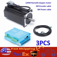 3Axis 12Nm STEPPERONLINE Closed Loop Stepper Motor Nema 34 HBS86H Servo Driver 