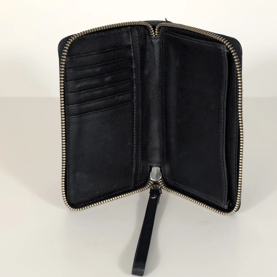 Marc Jacobs дымка черный шагреневой кожи молнии кошелек с ремешком бумажник сумочки - Изображение 3 из 3