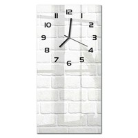 Stilvolle Wanduhr Aus GehäRtetem Glas Backsteinwand Schwarze Zeiger 30X60 Cm