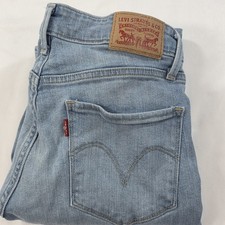 Levi's Women's Mid-Rise Skinny 27 Light Wash 26x30 Denim Jeans Stretch Casual