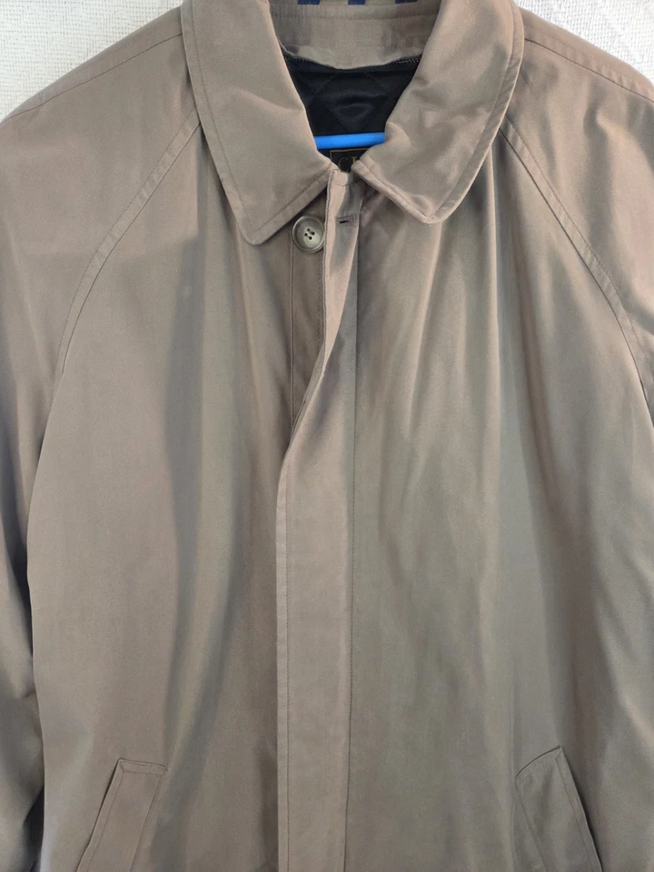 Chaps Ralph Lauren Mens M Trench Over Coat  Zip Out Wool Lining Career Academia - Image 2 of 4