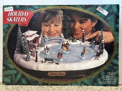 New/Open Box*Mr. Christmas ''Holiday Skaters'' Animated Holiday Scene*Has Issues