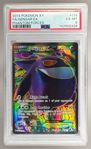142502426 Gengar EX 2014 Pokemon XY Phantom Forces #114 PSA 6