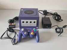 Nintendo GameCube Console Purple Indigo With All Leads & Official Controller