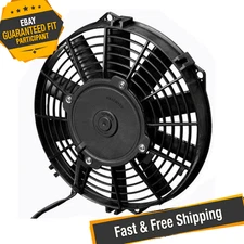 SPAL 30100381 9" Pusher Style Low Profile 590 CFM Straight Blades Electric Fan