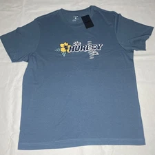 Hurley Hibiscus Short Sleeve Graphic Tee Shirt Men’s XL New Blue
