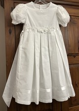 Bonnie Jean White Dressy Dress for First Communion, Formal Occasion Size 8 EUC