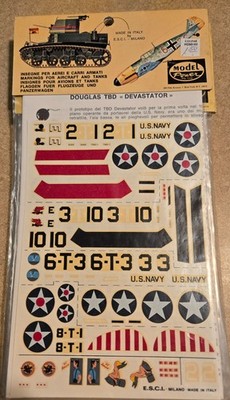 Vintage SEALED! Model Power-E.S.C.I Douglas TBD-1 D - Made in Italy Unknown Year