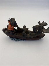 Big Sky Carvers Mountain Mooses Phyllis Driscoll - &ldquo;Row Your Boat&rdquo; 7" Figurine