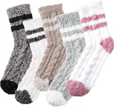 Trifabricy Fuzzy Socks for Women, Fuzzy Socks Cozy Slipper Sock for Women, Women