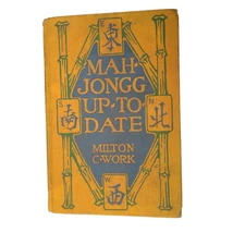 Mah Jongg Up to Date 1924 1st Edition Milton C Work Antique Vintage Book Flaws