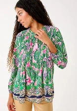 NWT Lilly Pulitzer Marilina Tunic Top Conch Shell Pink Roaring With Joy, Size !!