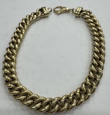 9ct Solid Gold Cuban Bracelet 7.75" - 7mm Cuban Curb - Fully Hallmarked 375