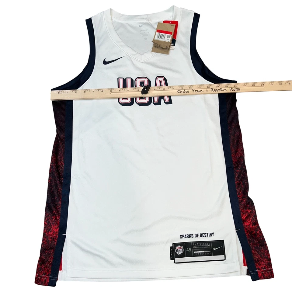 Nike Team USA Olympics Basketball Jersey White FV5517-100 Men’s L 48 NEW NWT - Image 4 of 4