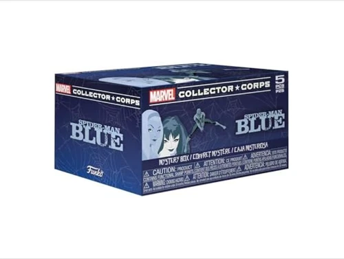 Funko Pop Marvel Collector Corps Spider-Man Blue Box Exclusive w/ Shirt M - NEW