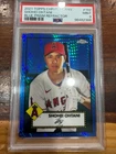 Shohei Ohtani 2021 Topps Chrome Platinum Anniversary Blue Prizm Refractor PSA 9