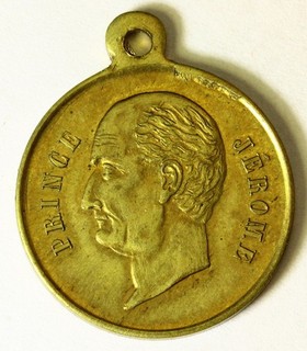 FRANCE Medal 1860 Brass Death of Prince Jérôme Bonaparte 4498