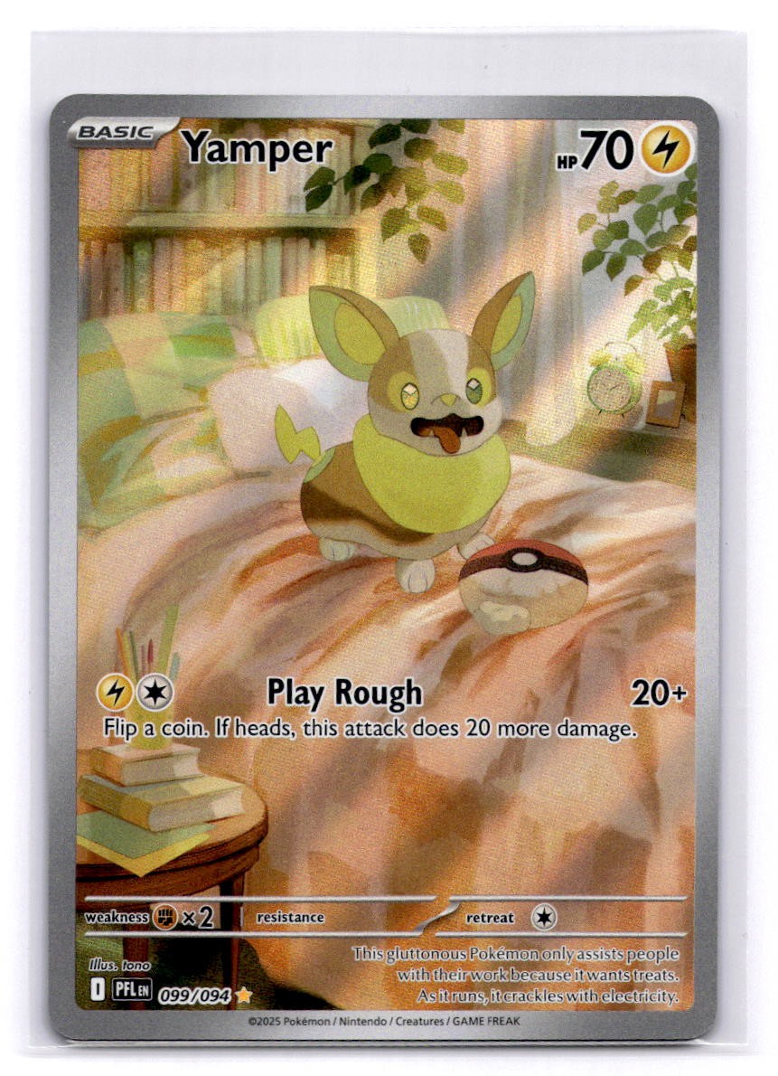 Yamper Illustration Rare ME02: Phantasmal Flames 099/094 LP-NM
