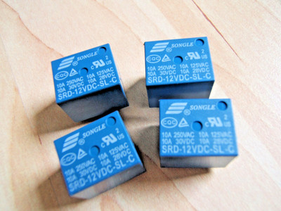 4 Stück  Relais SRD-12VDC-SL-C, 12V, 1 Wechsler