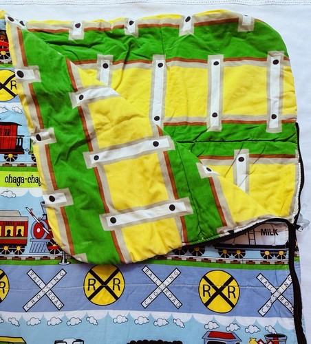 Vintage Bazoongi Kinder Schlafsack Zug Design 100% Baumwolle 54” x 28” - Bild 4 von 5
