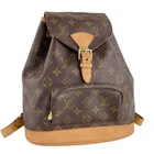 Louis Vuitton Monogram Montsouris MM Coated Canvas Brown Backpack Bag 4825