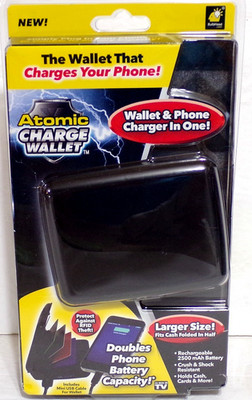 ATOMIC CHARGE WALLET - Aluminum Wallet & Phone Charger in One BRAND NEW SEALED