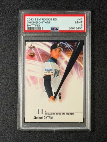 SHOHEI OHTANI PSA 9 2013 BBM ROOKIE EDITION #42 BATTING RC MINT