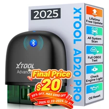 XTOOL AD20 PRO Wireless OBD2 Scanner Code Reader All System Car Diagnostic Tool