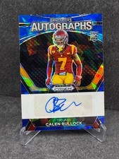 Calen Bullock 2024 Panini Prizm Draft Autographs Blue Ice Prizm #DPA-CBK RC /75