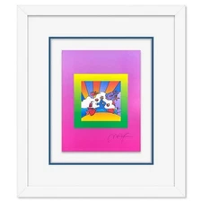 Peter Max, "Cosmic Runner on Blends" Framed Limited Edition Lithograph, Numbered