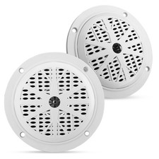 Pyle 4 Inch Dual Marine Speakers - Waterproof and Weather One Size, White