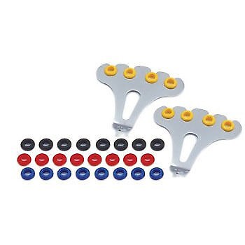 Spectre Chrome Spark Plug Wire Separator Holder Short 4 Wire w/ Colored Grommets