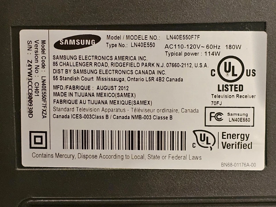 Телевизор Samsung 40 дюймов модель LN40E550F7F - Изображение 4 из 4