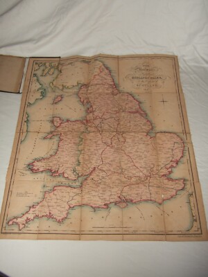 MAP OF THE RAILWAYS THROUGHOUT ENGLAND AND WALES TO THE CAPITAL OF SCOTLAND 1841