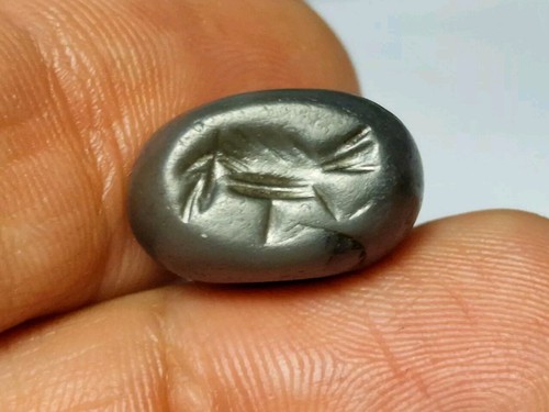 16.5mm ANCIENT RARE PERSIAN SASSANIAN SEAL AGATE BEAD (bird) - Picture 15 of 15