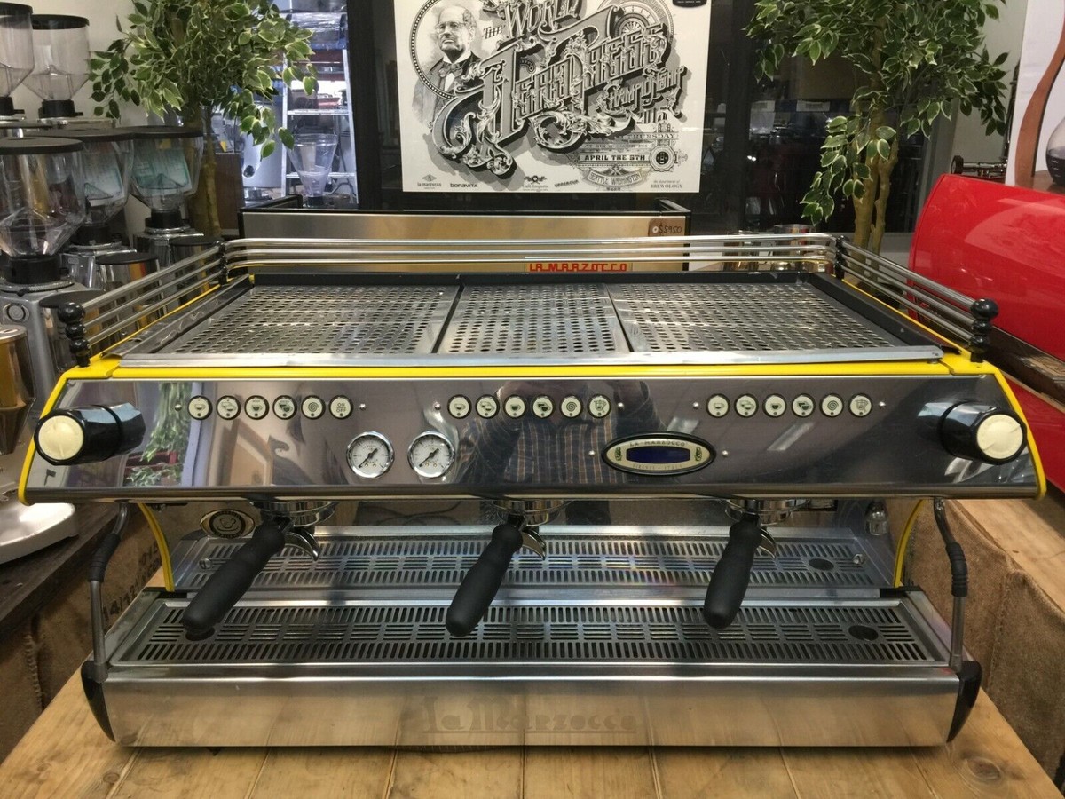 LA MARZOCCO FB80 3 GROUP YELLOW BLACK ESPRESSO COFFEE MACHINE