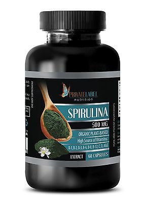 Algae Spirulina Natural - PURE SPIRULINA 500mg - Good Source Of Phosphorus