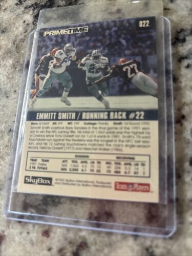 1992 Skybox Primetime - #022 Emmitt Smith - Picture 6 of 6