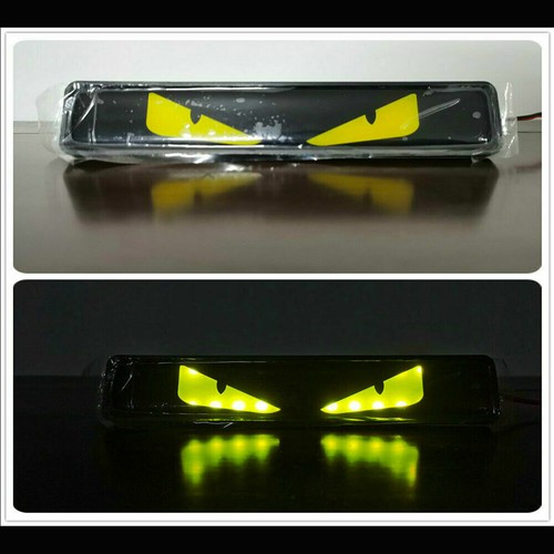 1pcs LED Devil Eye For Car Front Grille Tailboard Badge Illuminated Emblem Decal
